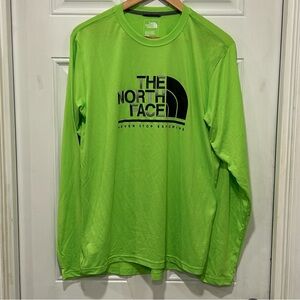 The North Face Performance Flashdry Long sleeve t-shirt, Size Medium, Green